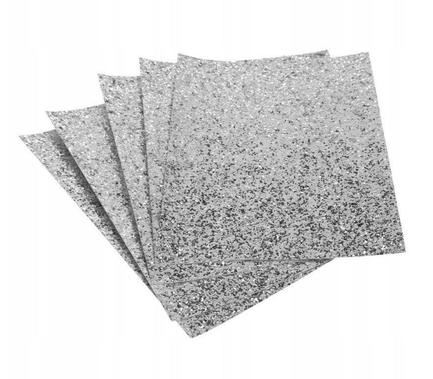 Karton cekinowy srebny A4 210g/m2 op/5szt 208505 Argo